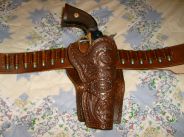 Holster western - 18. Mexican Loop déco floral tournant du siècle