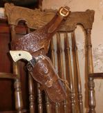 Holster western - 28. Buscaderos repoussage floral